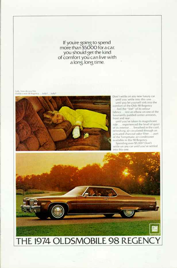 1974 Oldsmobile Auto Advertising
